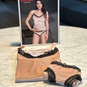 Pierre Cardin Camisole Top & Underwear Set - Size M - Cipria & Black (NWT)